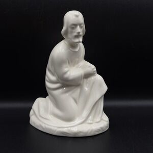 Vintage Holland‎ Mold Nativity Joseph Kneeling 5.75"White Replacement Glazed